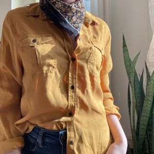 Mustard Yellow Button Down 🌾